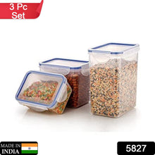 Rectangle Food Storage Containers: Airtight, Leak-Proof Lids (3-Pack, Clear ABS) - Goyaldeal.com