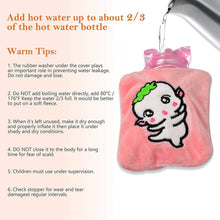 Pink Cartoon Small Hot Water Bag with Cover for Pain Relief - Goyaldeal.com