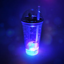 LED Glow Light, Design Printed Insulated Double Wall Plastic Tumbler Cups With Straws 13oz Theming Astronaut in Space Travel Tumbler Freezer Mug Drinking Cups for Boys and Girls School/Tuition/Gym/ Picnic (Pack Of 1) - Goyaldeal.com