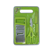 Plastic Chopping Board with Knife Set and Scissor And Wine Stainless Steel And Plastic Kitchen item Multipurpose cutting vegetables - Goyaldeal.com