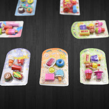 Mix Design Fancy Erasers Set – Colorful & Stylish Erasers for Kids, Birthday Gift & School Prize (1 Set) - Goyaldeal.com