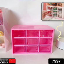 Storage Box 9 Grids Multi-purpose Durable Desktop Drawer Organizer for Pencils Storage Holder Hanging Hole Design for Small Items - Goyaldeal.com