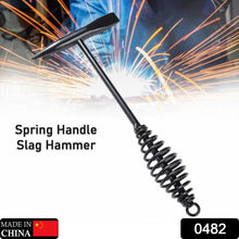 Welding Slag Removal Hammer with Coil Spring Handle | Heavy Duty Chipping Tool for Slag & Spatter Cleaning (1 Pc) - Goyaldeal.com