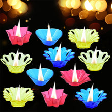 Plastic Candle Cup with Multi Shape Diwali Diya Cup (Multicolor) (12 Pcs Set) - Goyaldeal.com