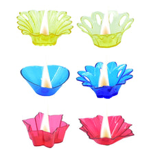 Plastic Candle Cup with Multi Shape Diwali Diya Cup (Multicolor) (12 Pcs Set) - Goyaldeal.com