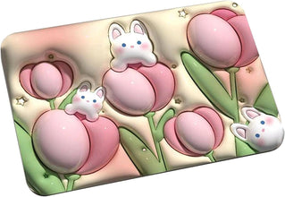 Stone Bath Mat Non Slip Anti Mould 3D Absorbent Bath Mats for Bathroom Stone Bath Mat Quick Dry Shower Mat (60X39CM) - Goyaldeal.com