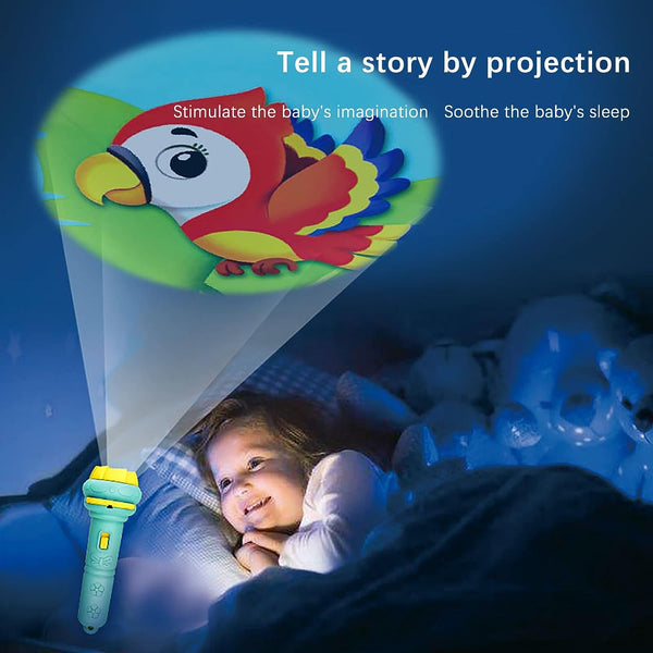 Mini Slide Projector for Kids with 6 Slide and Animated Pattern, Flashlight Torch for Kids, Projector Torch, Educational Learning Toy, Education Learning For Girls & boy - Goyaldeal.com