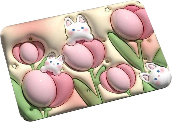 Stone Bath Mat Non Slip Anti Mould 3D Absorbent Bath Mats for Bathroom Stone Bath Mat Quick Dry Shower Mat (60X39CM) - Goyaldeal.com