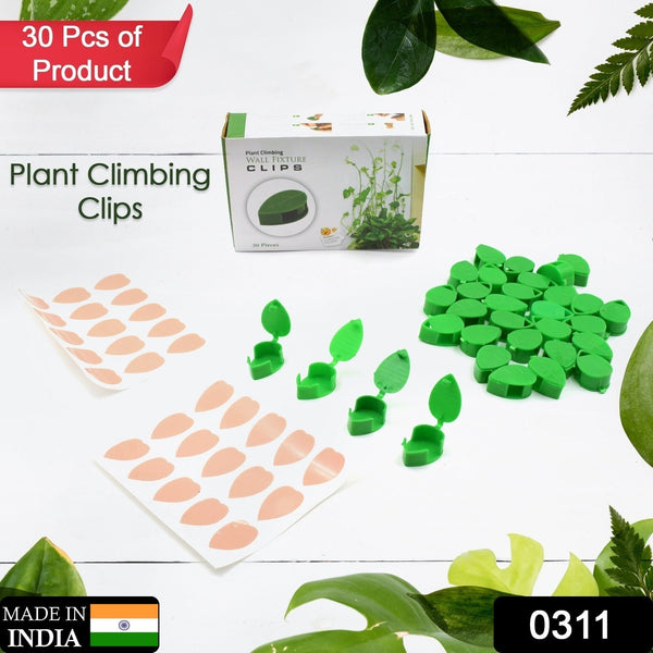 Plant Climbing Wall Fixture Clip Self-Adhesive Hook Vines Traction Invisible Stand Green Plant Clip Garden Wall Clip Plant Support Binding Clip Plants for Indoor Outdoor Decoration (30 Pcs Set) - Goyaldeal.com