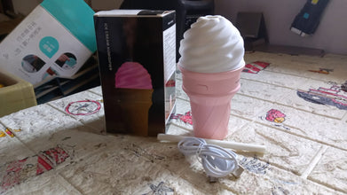 Ice Cream Design LED Humidifier for Freshening Air & Fragrance (Multicoloured) - Goyaldeal.com