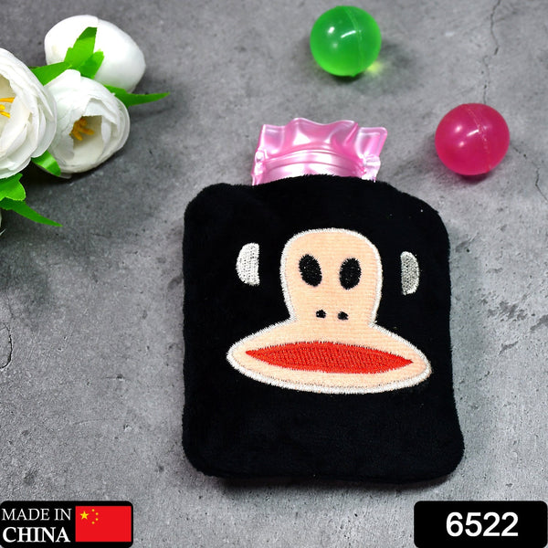 Black Monkey Small Hot Water Bag with Cover for Pain Relief - Goyaldeal.com