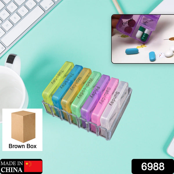 7 Days 4 Times Transparent Medicine Box 28 Grid Portable Large Capacity Travel, Medication Organizer Dispenser Boxes Large Compartments Moisture-Proof Pill Case Medication Reminder Travel - Goyaldeal.com