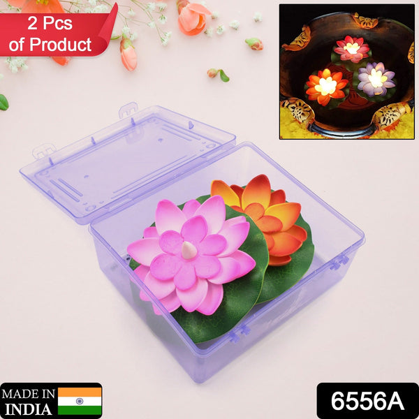 Smokeless LED Lotus Candles (2 Pc): Indoor/Outdoor Décor - Goyaldeal.com