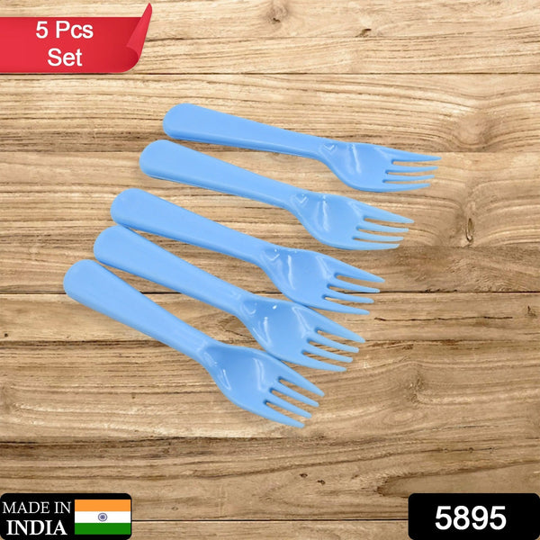 Reusable Premium Heavy Weight Plastic Forks, Party Supplies, One Size, plastic 5pc Serving Fork Set for kitchen, Travel, Home (5pc) - Goyaldeal.com