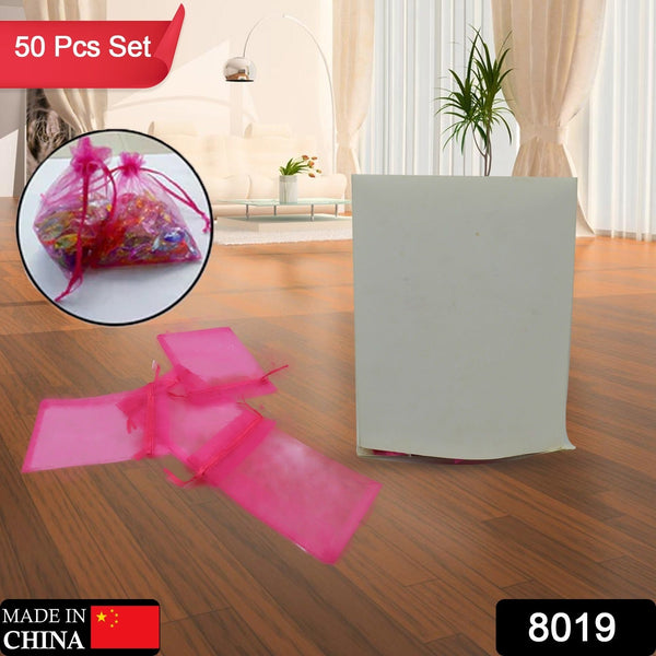 Organza Drawstring Gift Bags – Small Mesh Pouches for Wedding, Party & Festival Favors (50 Pcs Set) - Goyaldeal.com