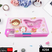 Printed Pencil Case for Kids (1 Pc): Multi-Compartment, Compass Box - Goyaldeal.com