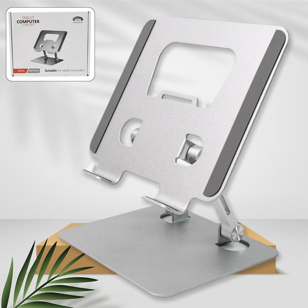 Tablet Stand Metal Alloy Adjustable Bracket, Suitable For tablet Computers for Desk Ergonomic Foldable Metal Tablet Holder/Tablets/Mobile Phones - Goyaldeal.com