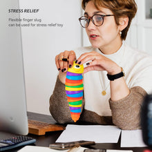3D Rainbow Color Plastic Slug Fidget Toys, Stress Relieving Toy, Sensory Slug Toy for Boys and Girls, Finger slug Toy, for Autistic, Caterpillar Fidget Toys Stress Relief Gifts for Toddlers Kids Adults  (1 Pc) - Goyaldeal.com