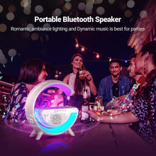 3-in-1 Multi-Function LED Night Lamp with Bluetooth Speaker, Wireless Charging, for Bedroom for Music, Party and Mood Lighting - Perfect Gift for All Occasions  blootuth speaker (Media Player) - Goyaldeal.com