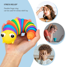 3D Rainbow Color Plastic Slug Fidget Toys, Stress Relieving Toy, Sensory Slug Toy for Boys and Girls, Finger slug Toy, for Autistic, Caterpillar Fidget Toys Stress Relief Gifts for Toddlers Kids Adults  (1 Pc) - Goyaldeal.com