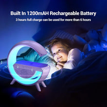 3-in-1 Multi-Function LED Night Lamp with Bluetooth Speaker, Wireless Charging, for Bedroom for Music, Party and Mood Lighting - Perfect Gift for All Occasions  blootuth speaker (Media Player) - Goyaldeal.com