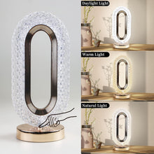 Touch Control Crystal Table Desk Lamp, 3-Way Dimmable Light, USB Rechargeable Crystal Diamond Table Lamp, Exquisite Night Stand Light Lamp Beside Lamp for Bedroom Living Room, Decorative Desk Lamp - Goyaldeal.com