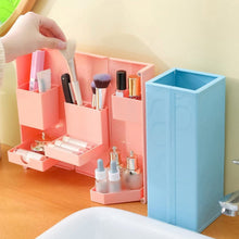 Multi-Purpose Pen Holder, Foldable Magnetic Kawaii Desk Pen Holder Pencil Makeup Storage Box Desktop Organizer Stand Case School Office Stationery - Goyaldeal.com