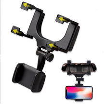 Rear View Mobile Holder Universal Vehicle Rear View Mirror Mobile phone Mount Stand - Goyaldeal.com