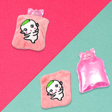 Pink Cartoon Small Hot Water Bag with Cover for Pain Relief - Goyaldeal.com