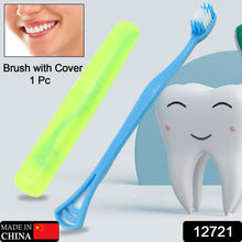 2-in-1 Soft Toothbrush & Tongue Cleaner for All Ages (1 Pc, With Cover) - Goyaldeal.com