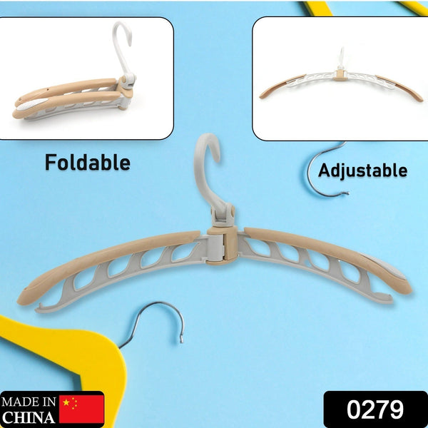 Portable Folding Clothes Hanger (1 Pc): 360° Rotation, Travel, Adjustable - Goyaldeal.com