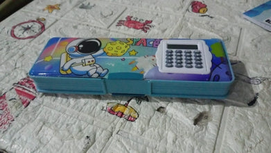 Magnetic Geometry Box - Double-Sided Pencil Case with Calculator for Students - Goyaldeal.com