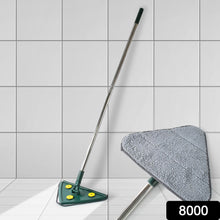2-in-1 Extendable Triangle Mop – Retractable, 360° Rotating, Telescopic & Reusable Mop Heads (1 Pc) - Goyaldeal.com