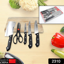 Stainless Steel 6 Piece Kitchen Knife Knives Set For Home Restaurant - Goyaldeal.com