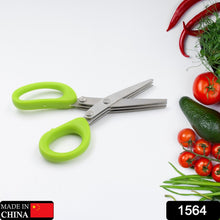 Multifunction Vegetable Stainless Steel Herbs Scissor with 3 Blades - Goyaldeal.com