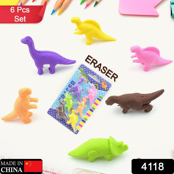 Dinosaur Shaped Erasers for Kids, 3D Puzzle Erasers, Classroom Prizes (6 Pcs Set) - Goyaldeal.com