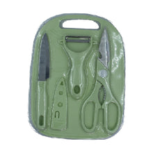 Plastic Chopping Board with Knife Set and Scissor And Wine Stainless Steel And Plastic Kitchen item Multipurpose cutting vegetables - Goyaldeal.com