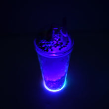 Design Printed Sipper Bottle With Toy, LED Glow Light, Double Wall Sipper Glass Water Bottle , Sipper Bottle With Straw For Girls And Kids for Boys and Girls School/Tuition/Gym (Pack of 1) - Goyaldeal.com