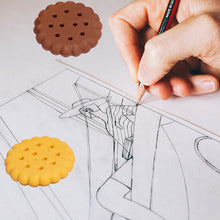 Biscuit-Shaped Erasers | Fun Rubber Stationery for Kids | Creative Birthday Gift Toy (6 Pcs Set) - Goyaldeal.com