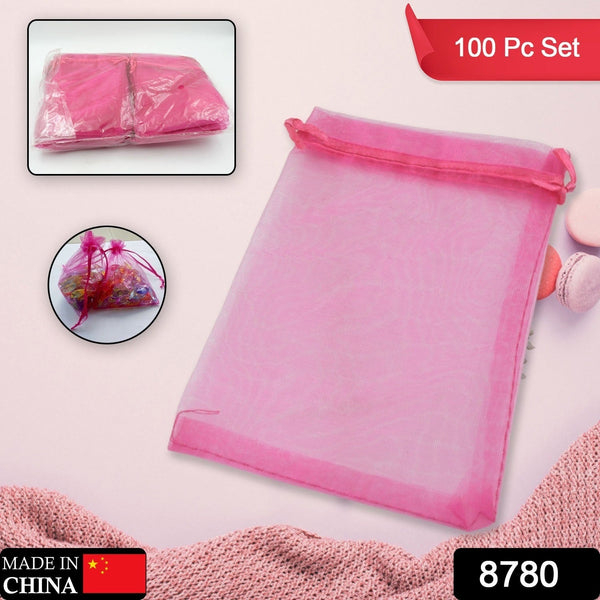 Organza Gift Bags Small Mesh Bags Drawstring Gift Bags Christmas Drawstring Organza Gift Bags, Wedding Party Festival Gift Bags (100 Pcs Set) - Goyaldeal.com