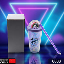Sipper Bottle with Straw, LED Glow Light  for Kids/Tumbler with Straw/Vacuum Flask/Sipper Plastic Tumbler/Sipper Bottle with Straw (Pack of 1) - Goyaldeal.com