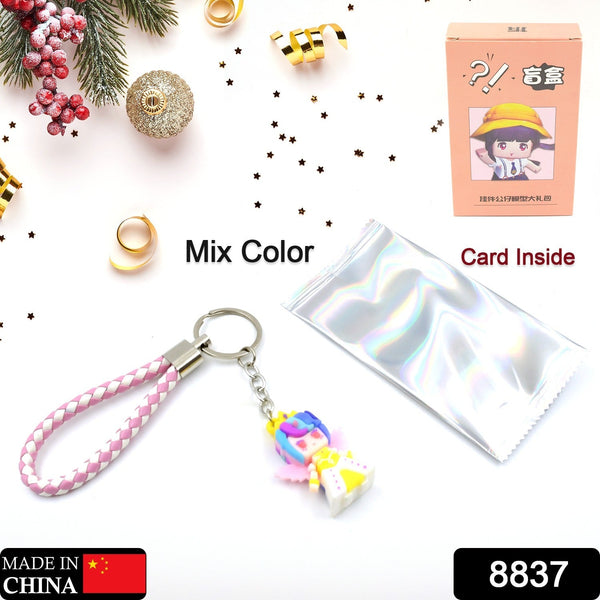 Cute Keychain With Card Gift - Keychain Accessories Key Chain Backpack Charms Car Keys Keychain for Kids Girls, Unicorn Toy and Charm Key- Chain for Bag  / Door Key- Ring / car Key- Ring / Party Favor (Mix Color & Design 1 Pc ) - Goyaldeal.com