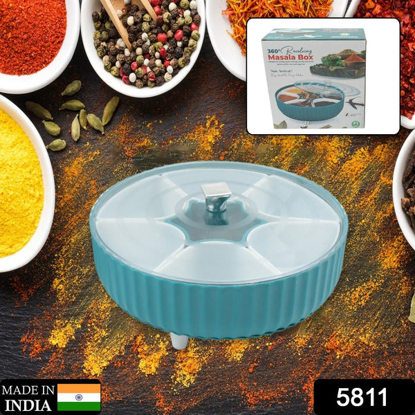 Dry Fruit & Snack Organizer: 360° Revolving Box (7 Compartments, Airtight) - Goyaldeal.com