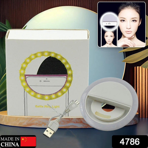 Selfie Flash Ring Light with 3 Level of Brightness,Selfie Ring Light used for applying bright shade over face during taking selfies and making videos for Photography Video Calling for Smart Phones Tablet (1 Pc) - Goyaldeal.com