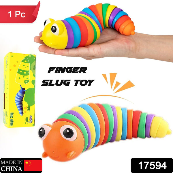 3D Rainbow Color Plastic Slug Fidget Toys, Stress Relieving Toy, Sensory Slug Toy for Boys and Girls, Finger slug Toy, for Autistic, Caterpillar Fidget Toys Stress Relief Gifts for Toddlers Kids Adults  (1 Pc) - Goyaldeal.com