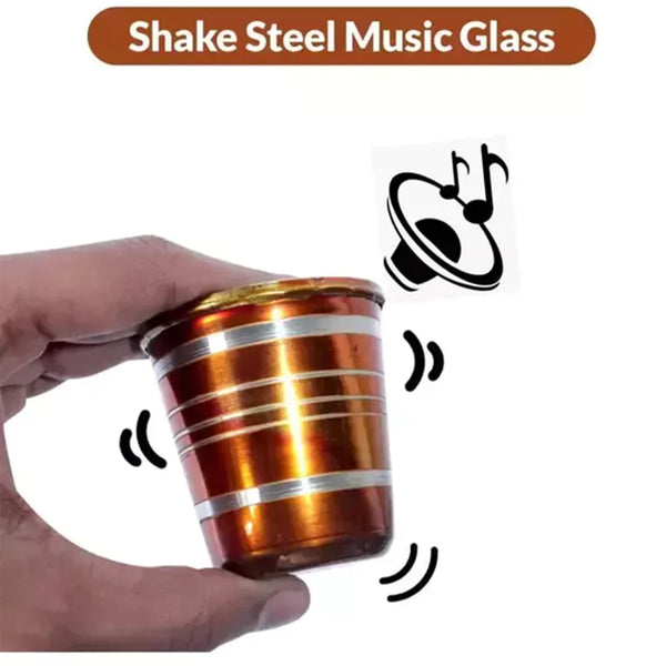 Stainless Steel Glass with Bell Sound for Kids Boys and Girls Glass Set Water/Juice Glass, Stainless Steel Baby Musical Toy Glass - Goyaldeal.com