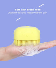 Silicone Massage Bath Body Brush Soft Bristle With Shampoo Dispenser - Goyaldeal.com