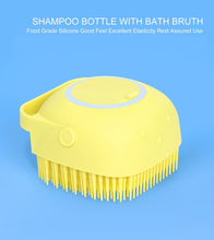 SILICONE MASSAGE BATH BODY BRUSH WITH SHAMPOO DISPENSER, SCRUBBER - Goyaldeal.com