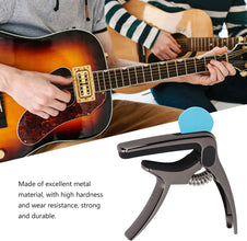 Guitar Capo with Pickup Stand, Soft for Acoustic and Electric Guitar Ukulele Mandolin Banjo Guitar Accessories - Goyaldeal.com