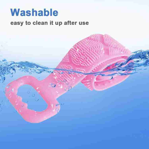 Eco-Friendly Silicone Shower Brush & Back Scrubber Towel - Goyaldeal.com